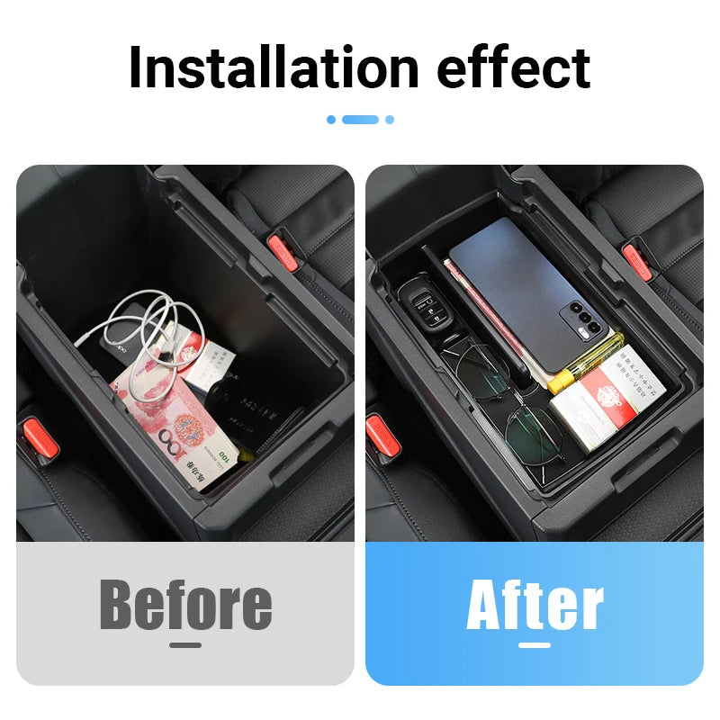 ABS Car Central Console Armrest Box Storage Box Container Tray For Honda CR-V CRV CR V6th Gen 2023 2024 2025 Hybrid Accessories