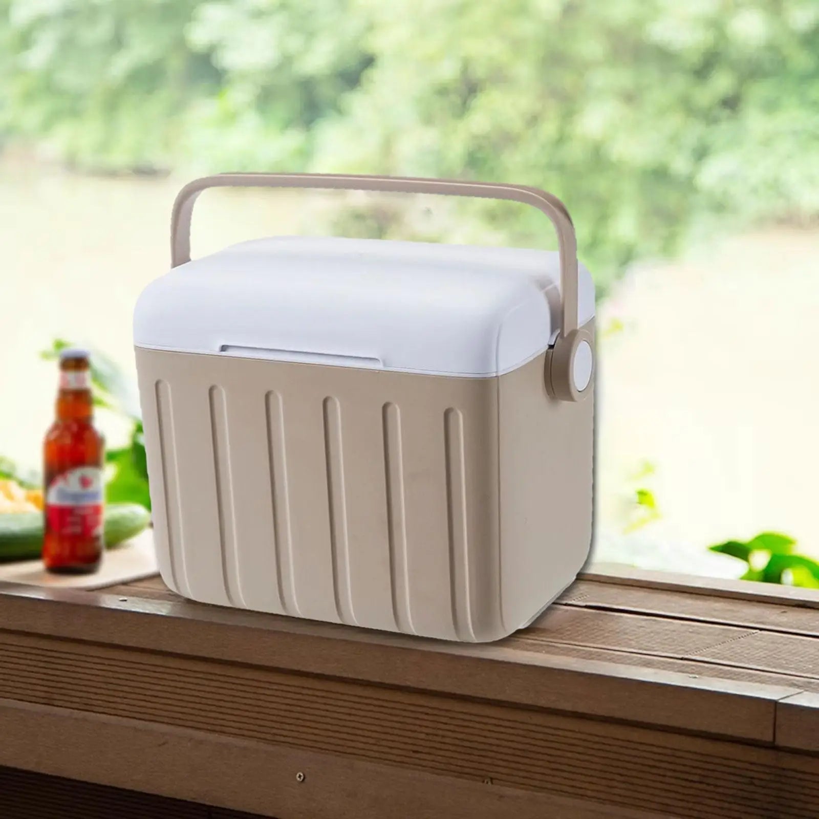 Insulated Cooler Box Carrier Airtight Cold/Heat Preservation Cooler Container Ice Chest Box for Beach Sports Stall Outdoor BBQ