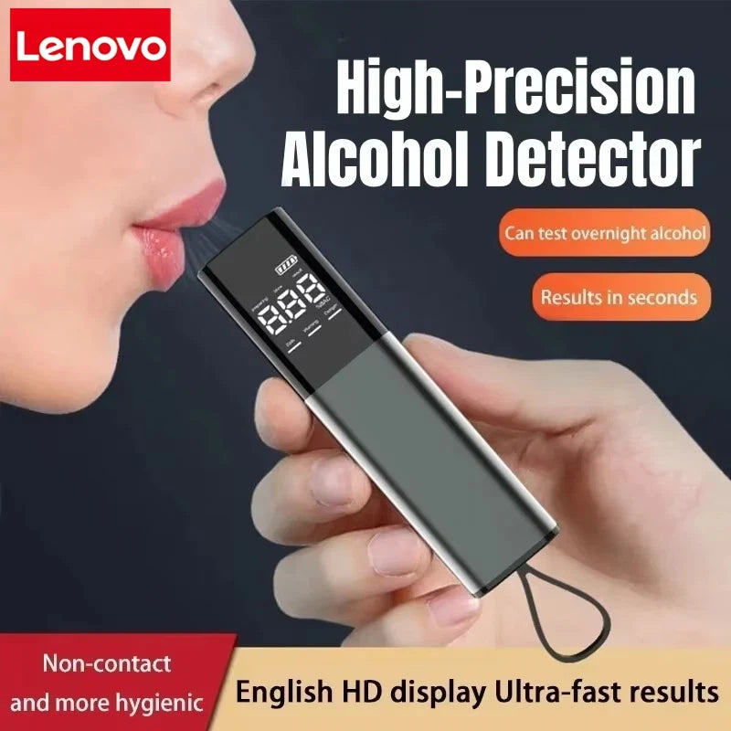 Lenovo Portable Alcohol Breath Tester Accurate Blow Type Alcohol Detector Digital Breathalyzer For Home Car Safety Protection