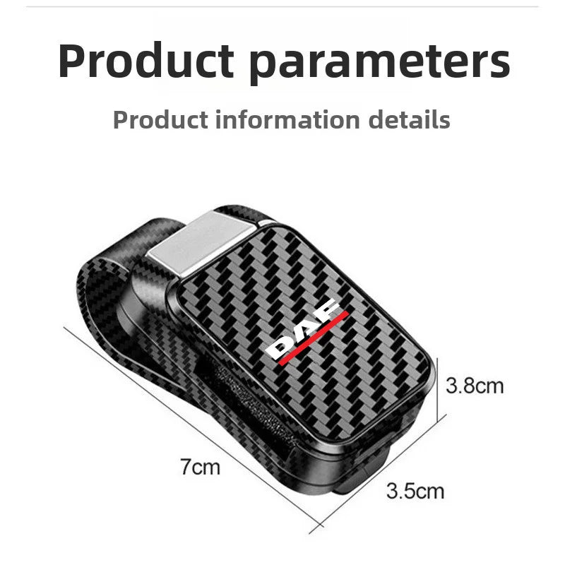 Car Sun Visor Carbon Glasses Sunglasses Clip Holder case Storage for DAF XF XG XG+ 660 XDC CF XB LG Electric accessorie Interior
