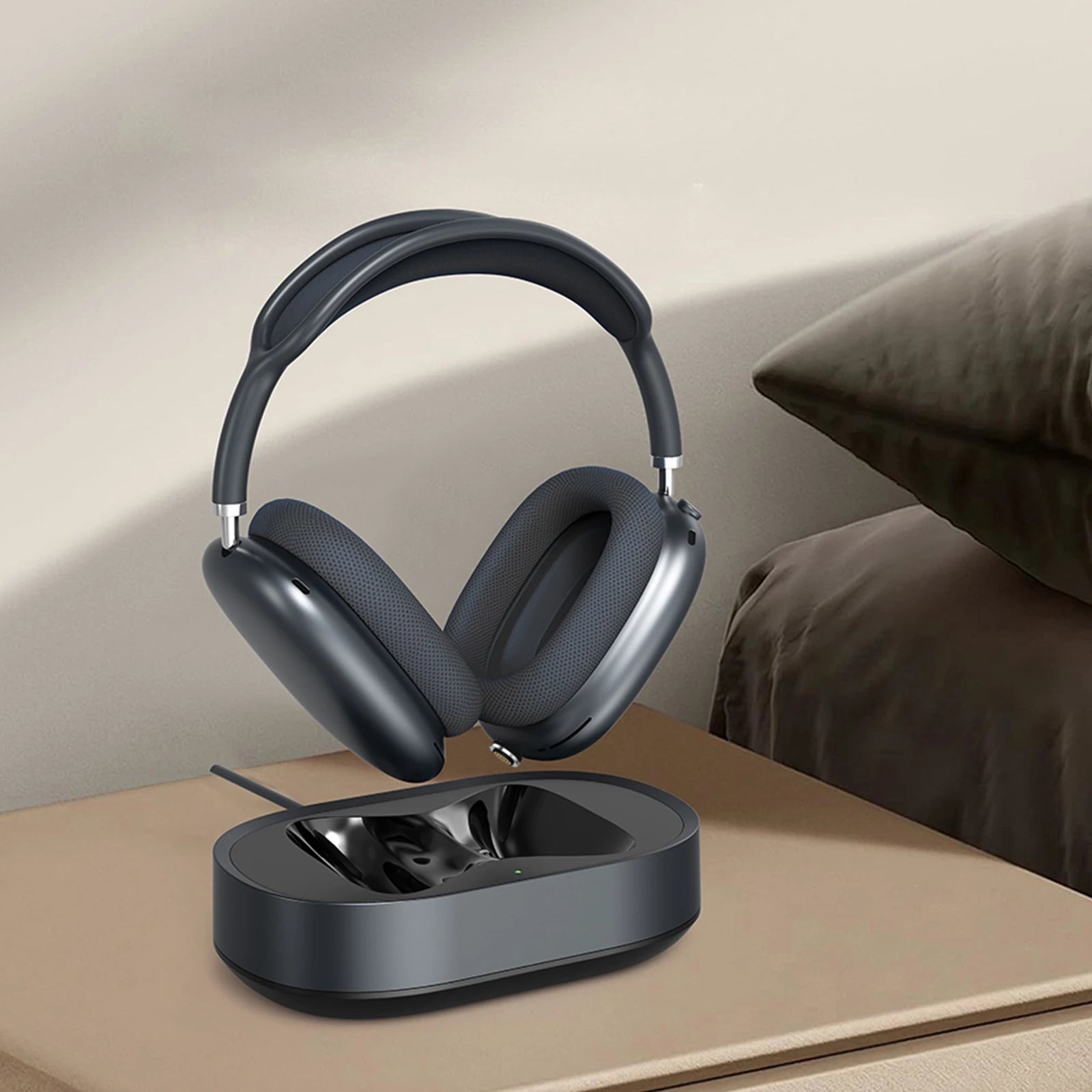 Headphone Charging Station for AirPods Max Headphones Accessories Charging Base USB-C Magnetic Headset Charger Dock w/ Dual Port
