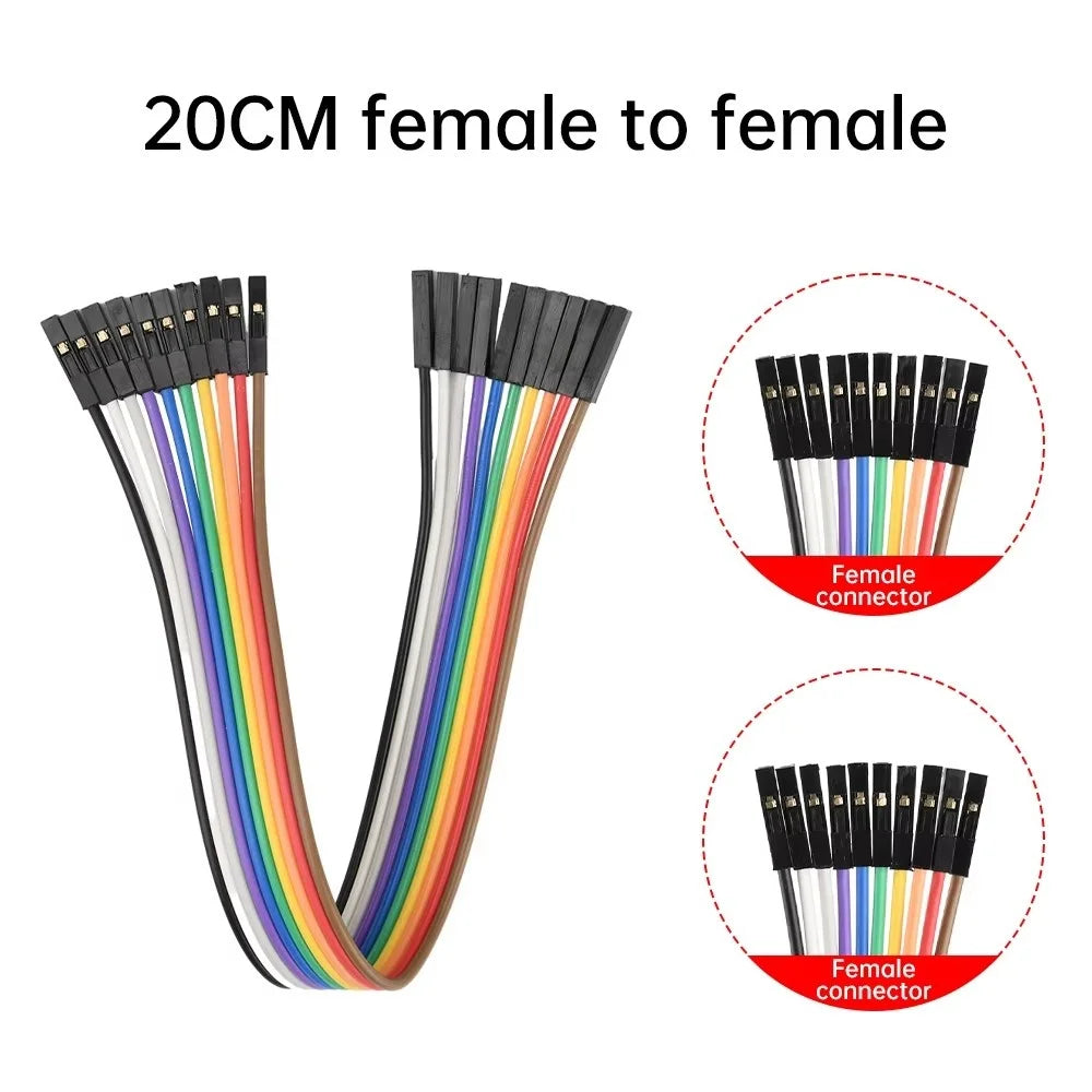 Pure copper dupont wire thickened 28 core female to female male to female color cable 2.54 terminal connection wire gold-plated