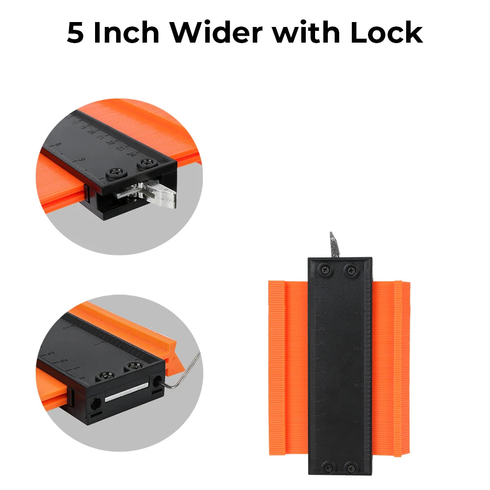 Laminate Tiles Meethulp Gauge Alloy Edge Shaping Wood Measure Ruler Contour Gauge Profile Duplicator Tool Adjustable Lock