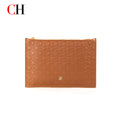 CH Women Embossed Letter Wristlet Clutch Bag Zipper Handbag Elegant Evening Pouch for Party Travel and Daily Use
