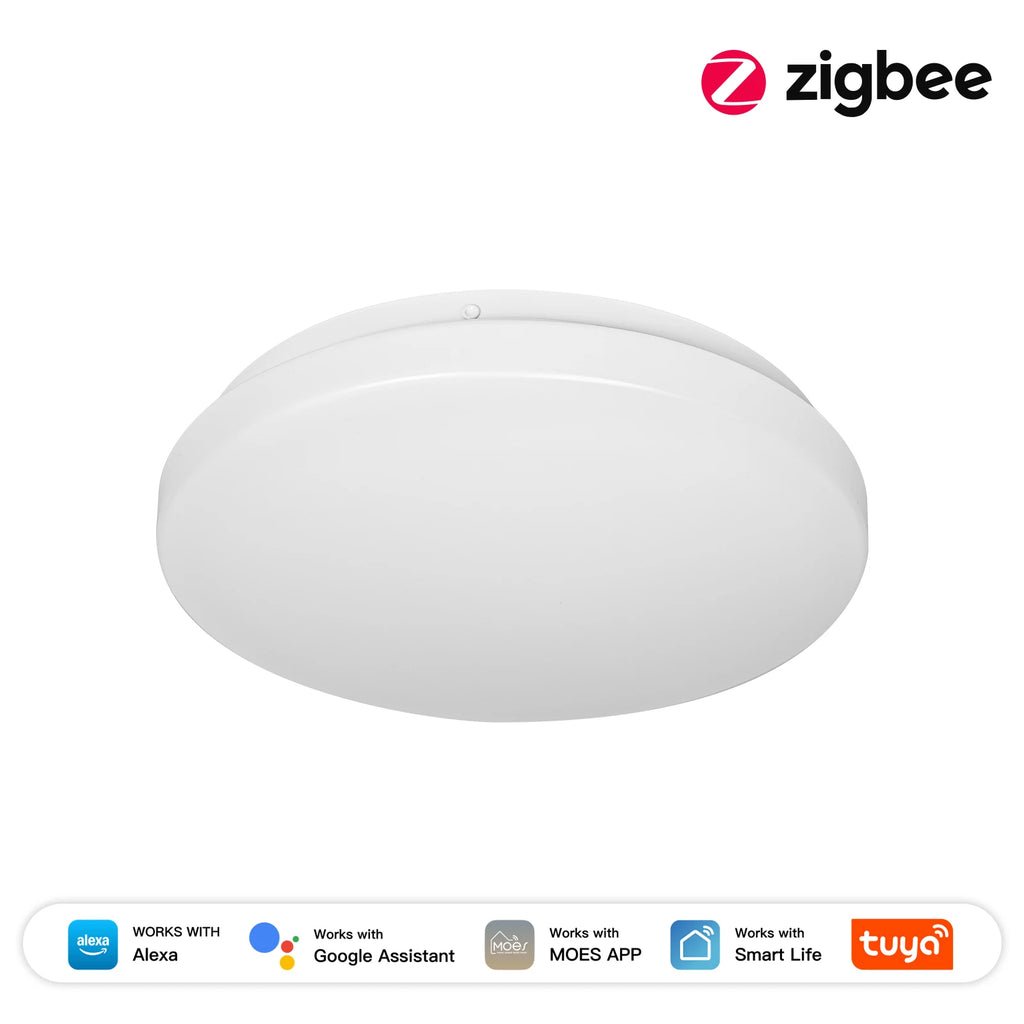 MOES Tuya Zigbee Smart Ceiling LED Light Ambient Lamp Color Temp Tunable RGB Dimming App Voice Control WorkWith Alexa GoogleHome