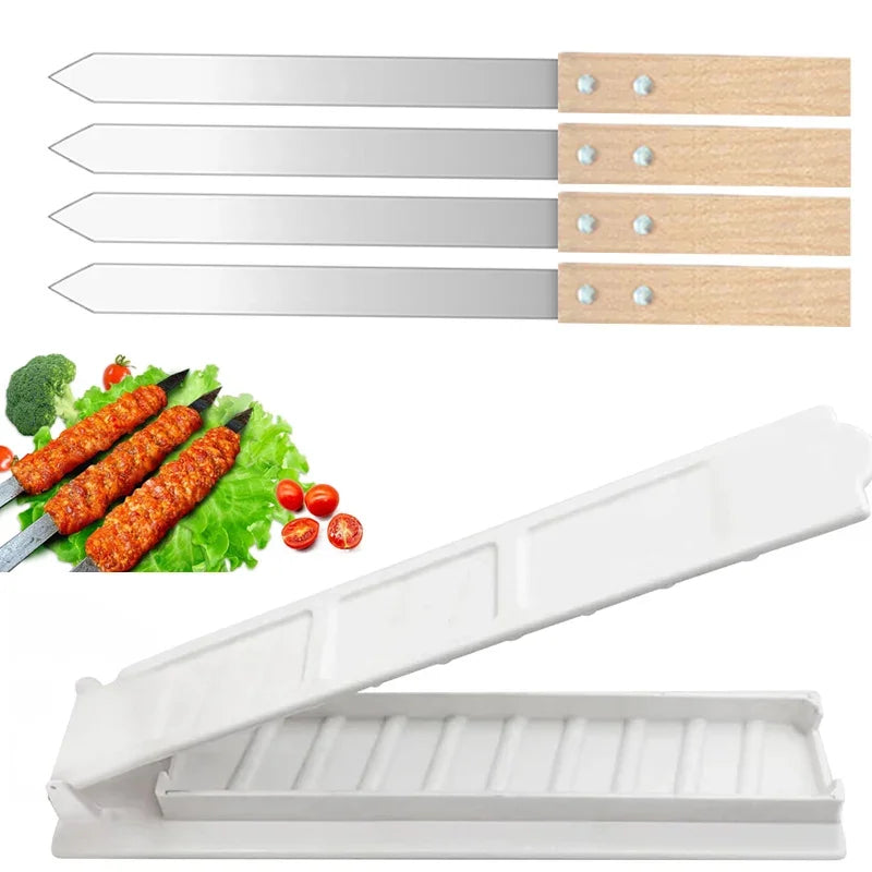 Stainless Steel Kebab Skewers 55cm/50cm/44cm/40cm Skewers Shish Kebab Turkish Persian Koubideh Iranian Mediterranean Brazilian