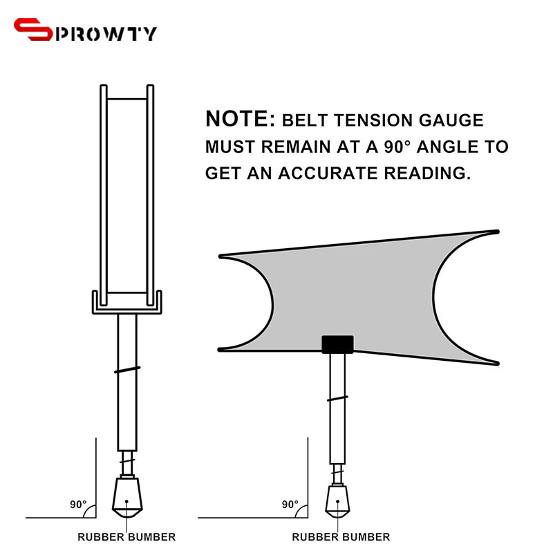 SPROWTY Belt Tension Gauge 10LbS Specification with L Shaped Pad, Belt Gauge Adjustment Tool for Motorcycle Belt Replacement