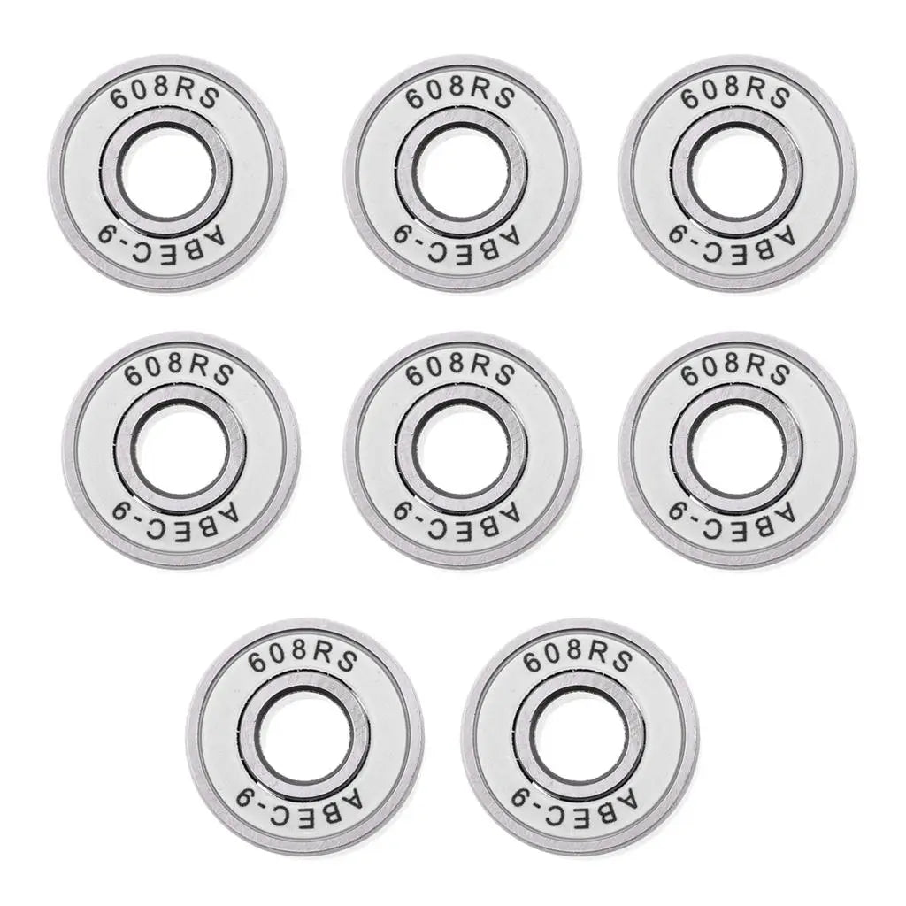 8Pcs/Set Abec 9 High-speed Bearing 608RS Double Side Dustproof 8mm Bearing for Skateboarding Inline Skates Scooter Accessories