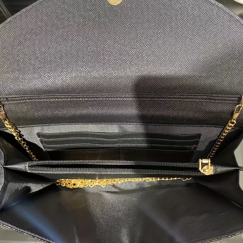 Women's clutch bag Large capacity patent leather clutch bag Crocodile print crossbody clutch bag