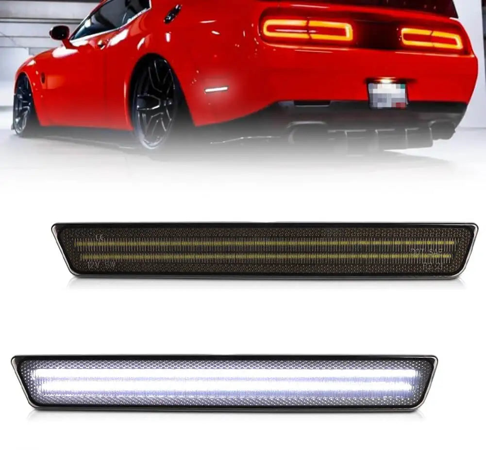 For Dodge Challenger 2015 2016 2017 2018 2019 2020 2021 2022 2023 Auto Front Rear LED Side Marker Light Lamps