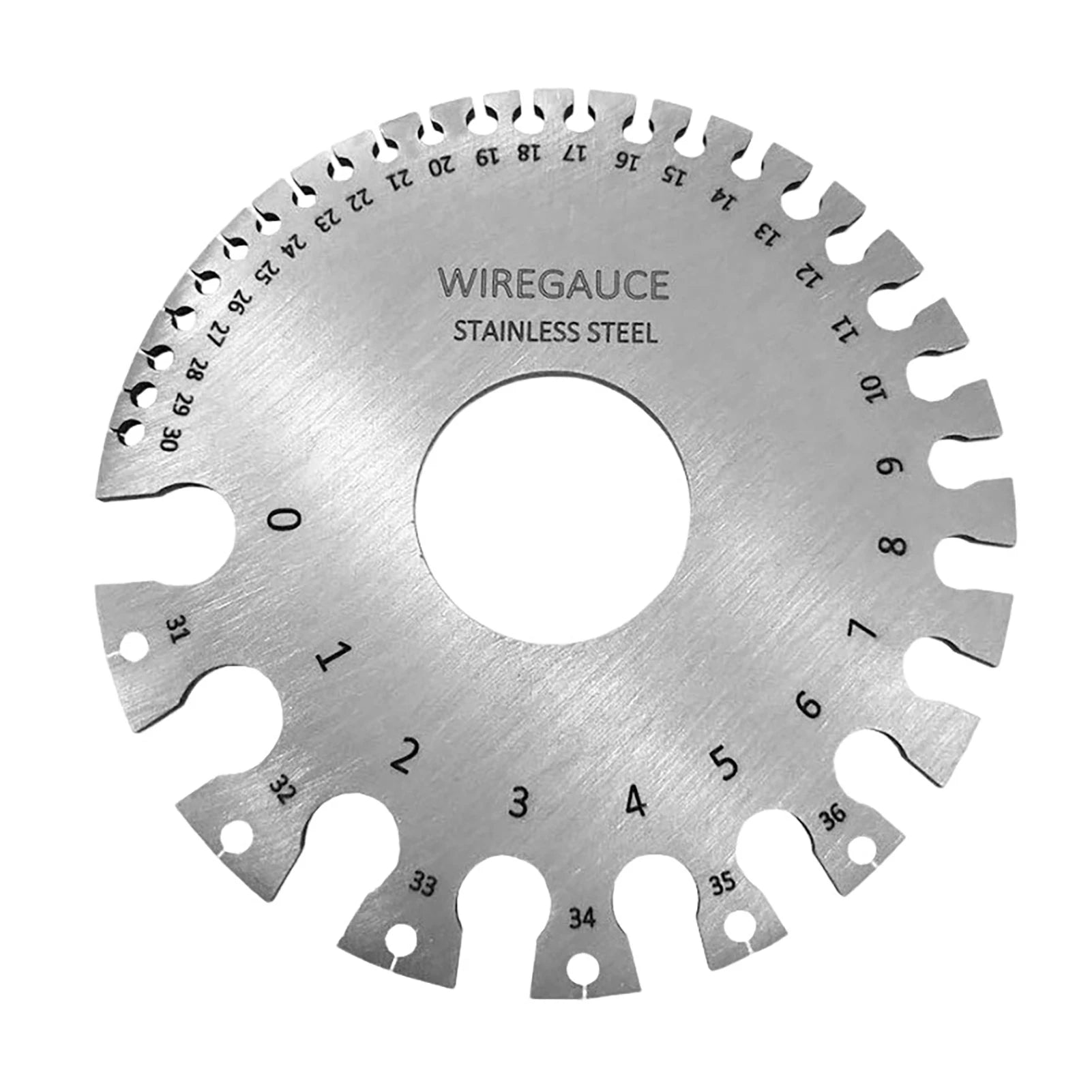 Wire Gauge Measuring Tool Stainless Steel Durable Round Wire Gauge for Woodworker Accessories