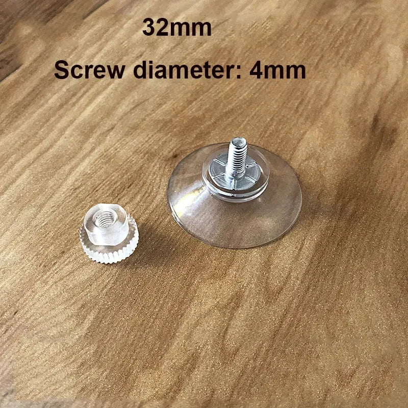 5Pcs Plastic Suction Cup Hooks PVC Sucker Pads Strong Adhesive Suction Holder with Screw Nut for Car Glass Bathroom Wall Door
