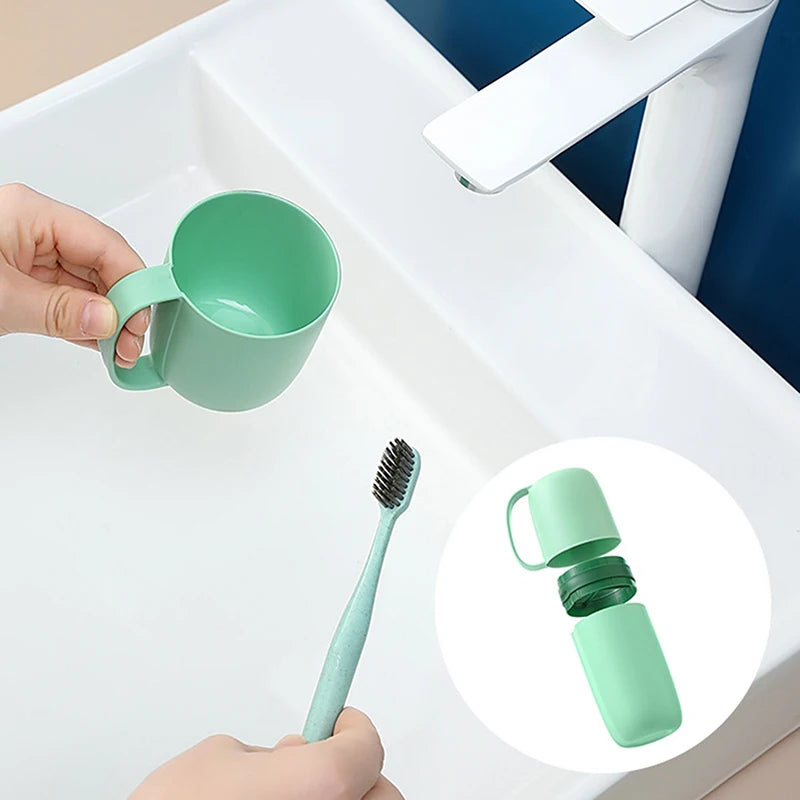 Toothbrush Cup Travel Toothbrush Toothpaste Holder Simple Portable Mouthwash Cup For Business Trip Home Camping Acessor