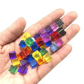 100pcs Crystal Dice 8mm – Transparent Cube Chess Tokens Board Game Pieces / 100 dés cristal 8mm – Jetons transparents jeux de société