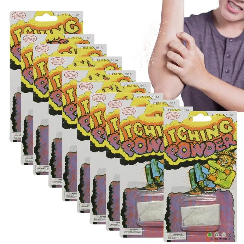 10PCS Itch Itching Powder Packages Halloween Trick Prop Itching Powder Prank Halloween Party Supplies ﻿