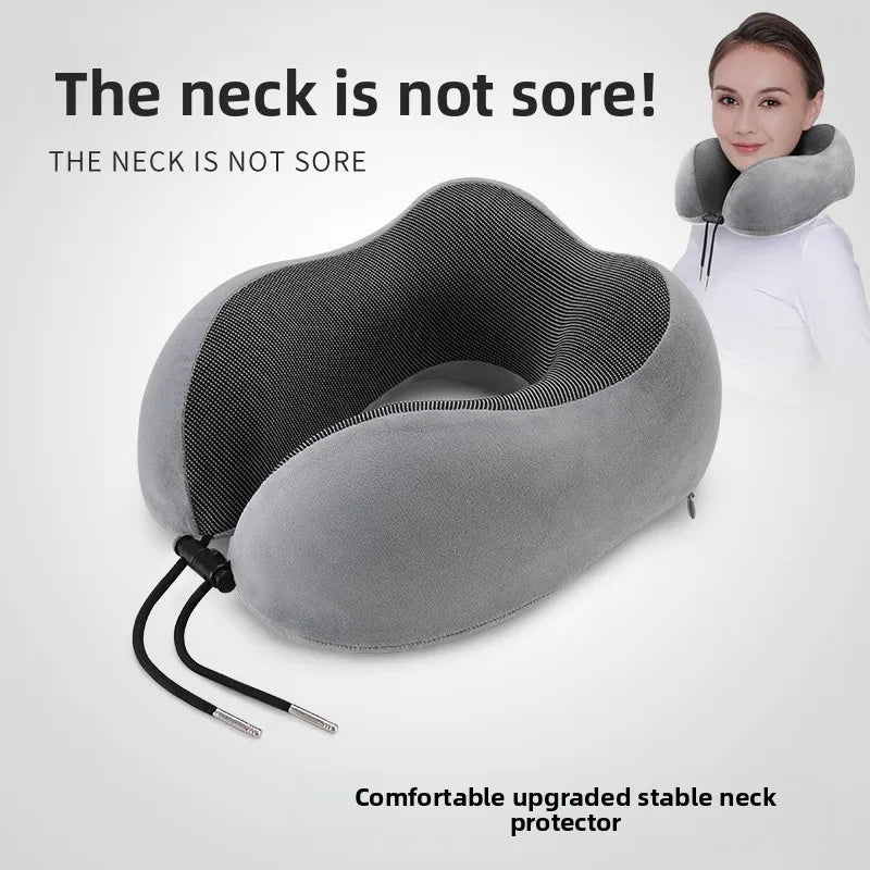 U Shaped Memory Foam Neck Pillows Soft Travel Pillow Massage Neck Pillow Sleeping Airplane Pillow Cervical Healthcare Bedding