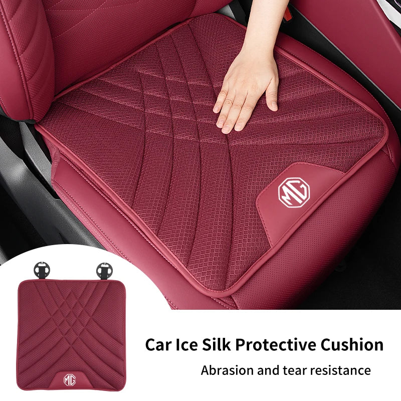 Car Ice Silk Seat Cushion Breathable Anti-Slip Pad Seat Cover Accessories For Morris Garages MG 6 3 5 7 TF ZR ZS HS GS GT Hector