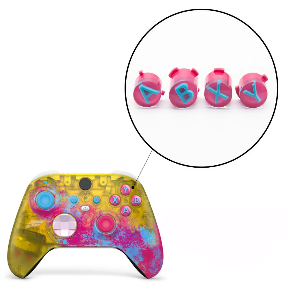 FOR Xbox One Slim/Elite/Xbox Series X/S Wireless Controller Replacement ABXY Start Back Sync Button Kit View Menu Share Button