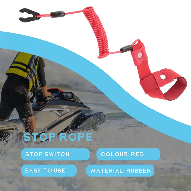 Premium Stop Kill Safety Lanyard Fits Handlebar Switch Key Floating Emergency Flameout Rope For All Yamaha Jet Ski