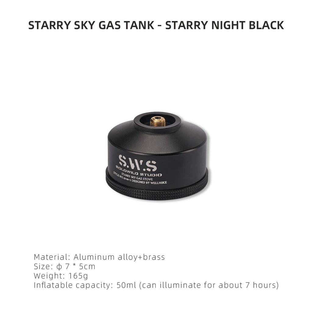WELLHIKE Outdoor Starry Canister - Refillable Butane Gas Cartridge for Camping, Candlelight Ambiance Tent Glow