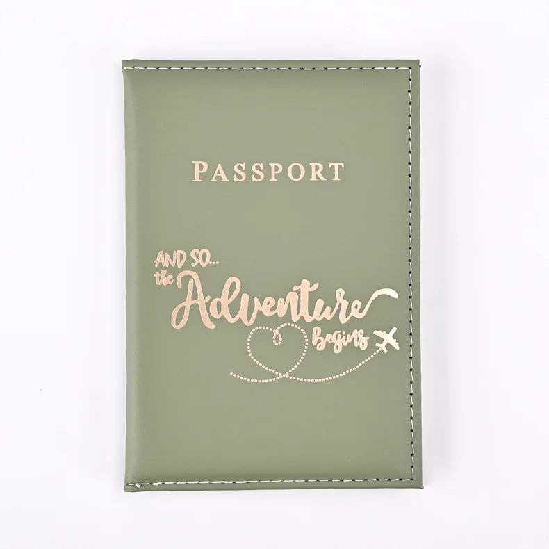 Women Men Letter Lover Passport Cover Men Women Travel Passport Case Leather Cute Passport Wallet Purse Girl Card Holder