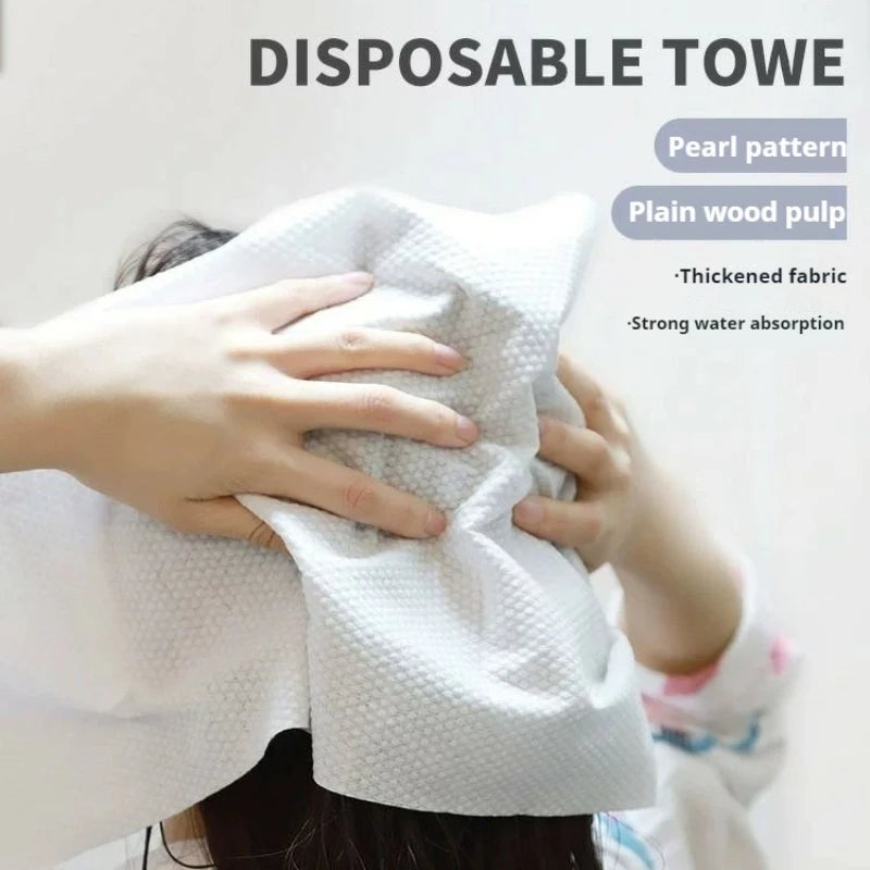 100pcs Thickened Disposable Towels, 11.81x23.62in, Portable Travel Bath Towel for Home, Hotel, Spa, Salon, Foot Massage & More