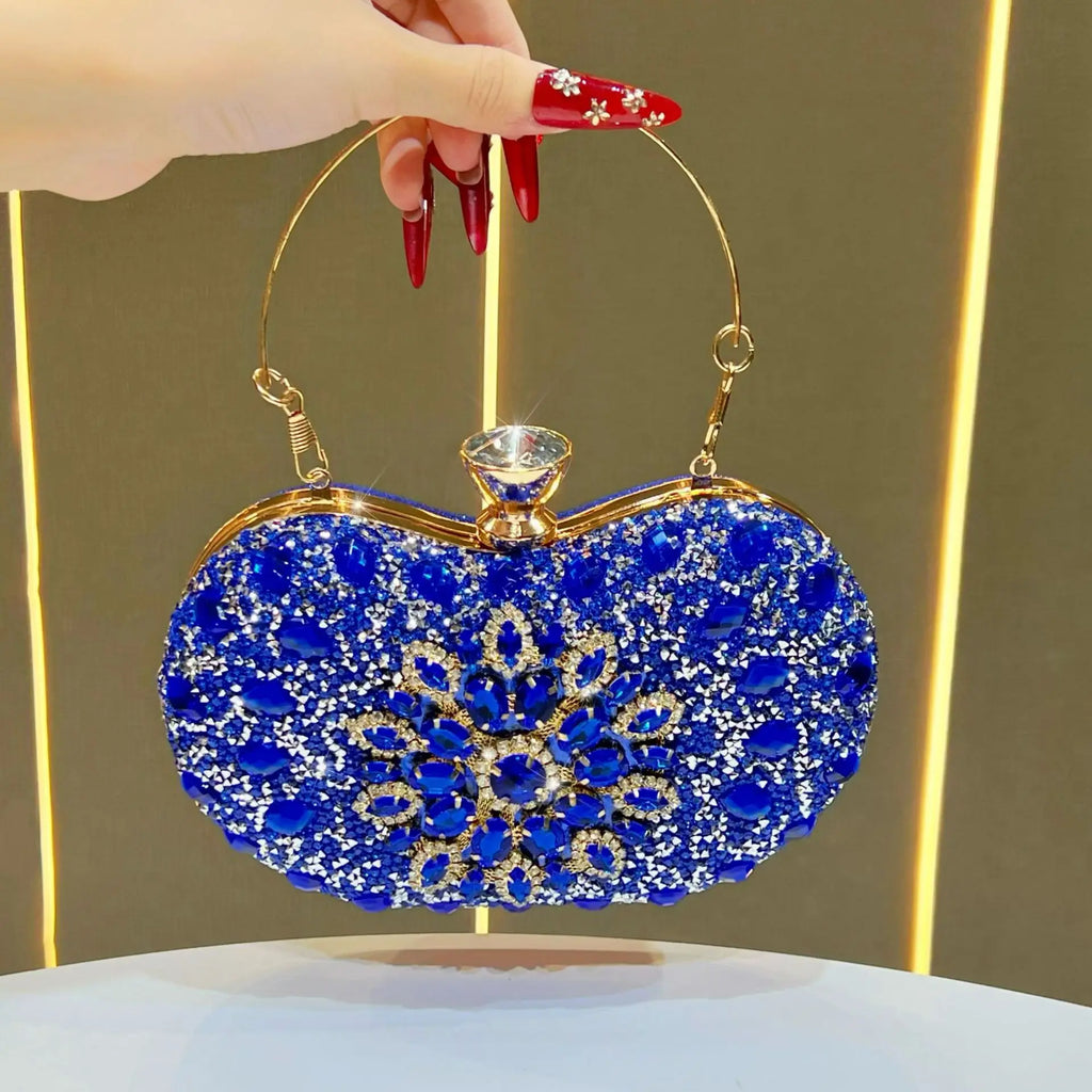New diamond-encrusted handbag bag fashion shoulder messenger bag dinner party bag women's handbag