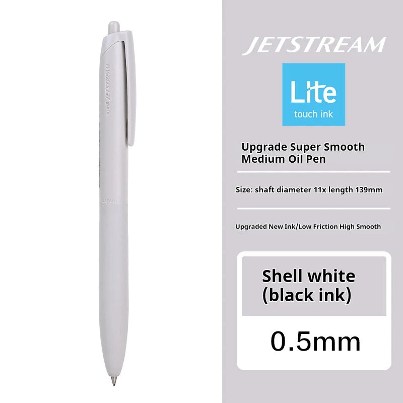 Uni Permanent Ballpoint Pen Jet Stream Anti-slip Cloudy Recycled Eco Shell Friction Super Smooth Ink Oil Pens Portable Supplies