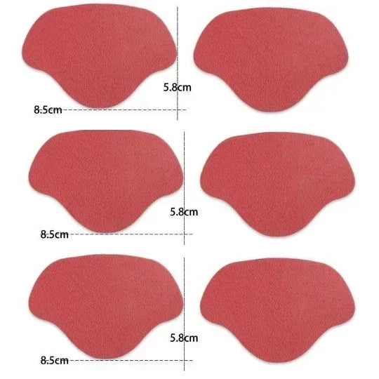 6pcs Shoe Repair Stickers Fabric Heel Protector Anti-Wear Repair Holes Self-adhesive Patches Insoles Pad Foot Care Insert