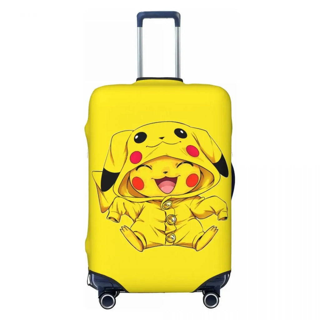 Premium P-Pikachizer Printed Luggage Cover High Elasticity 18-32 Inch Luggage Dust Resistant Anti-Scratch Washable Travel Cover