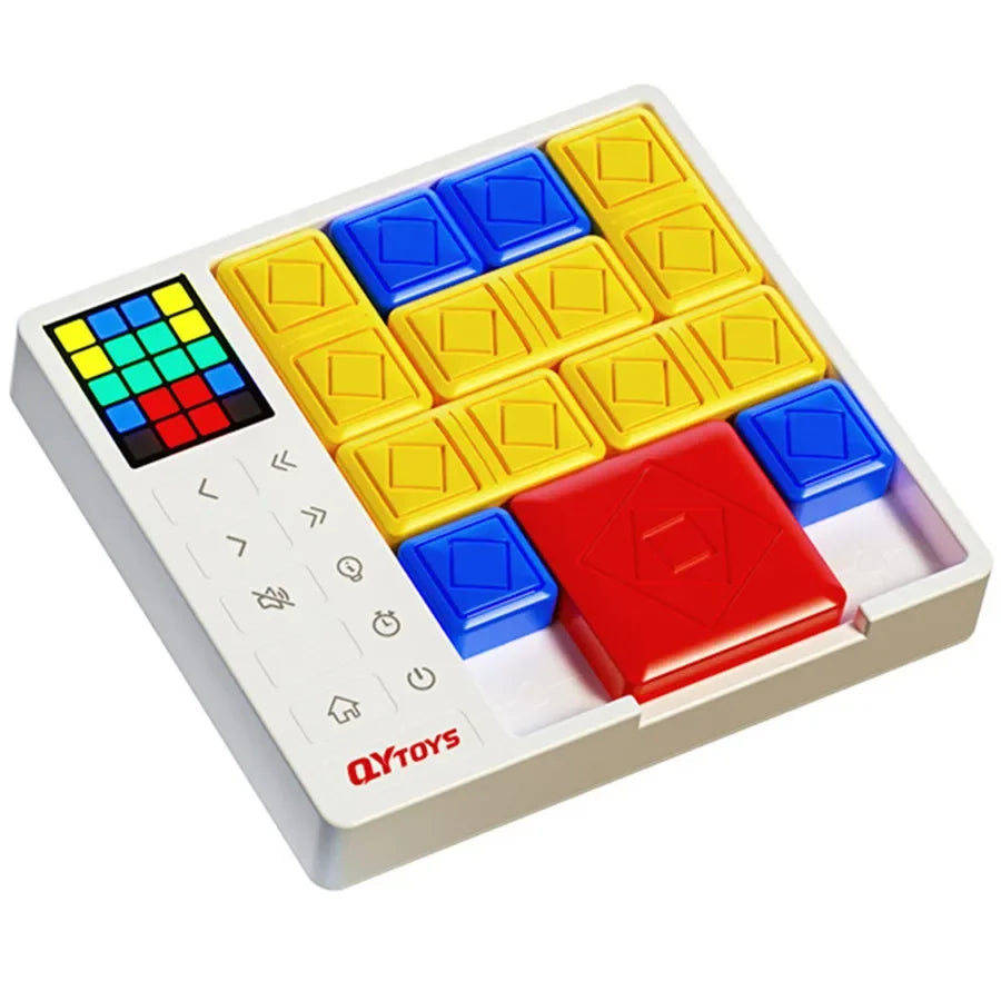 QiYI Smart Klotsk Puzzle Electronic Toys Logic Brains Teaser Huarong Road Board Game Early  Enlightening Toys Children Gift