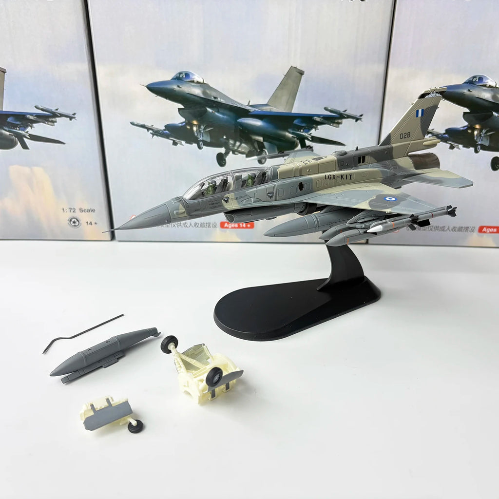 1/72 F-16D Fighter Model F16 Hellenic Air Force Mira Ghost Fighter Diecast Finished Military Plane Model Collection Ornament