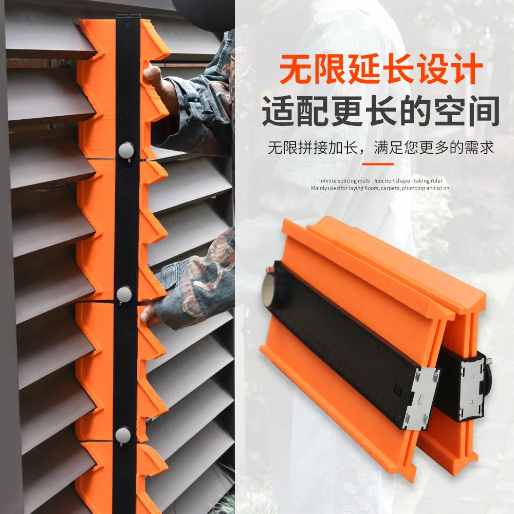 5/10inch Multifunctional Curved Ruler Type Taking Device Copy Gauge Woodwork Stone Automotive Irregular Shape Measure Tool