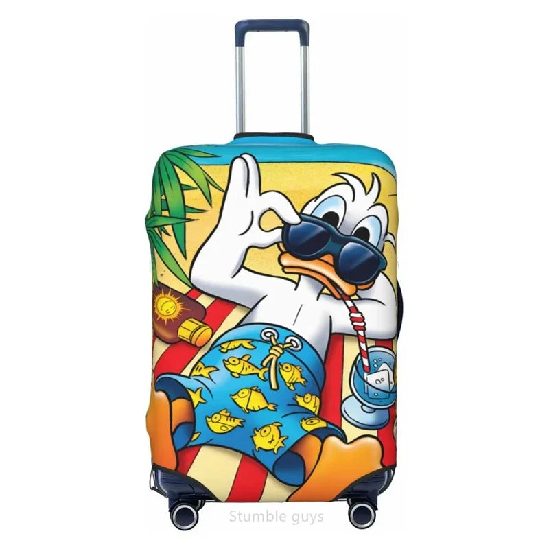Stretch Washable Luggage Protector Duck Pattern For 18-32 Inch Suitcases Durable Anti-Scratch Dustproof For Air & Road Travel