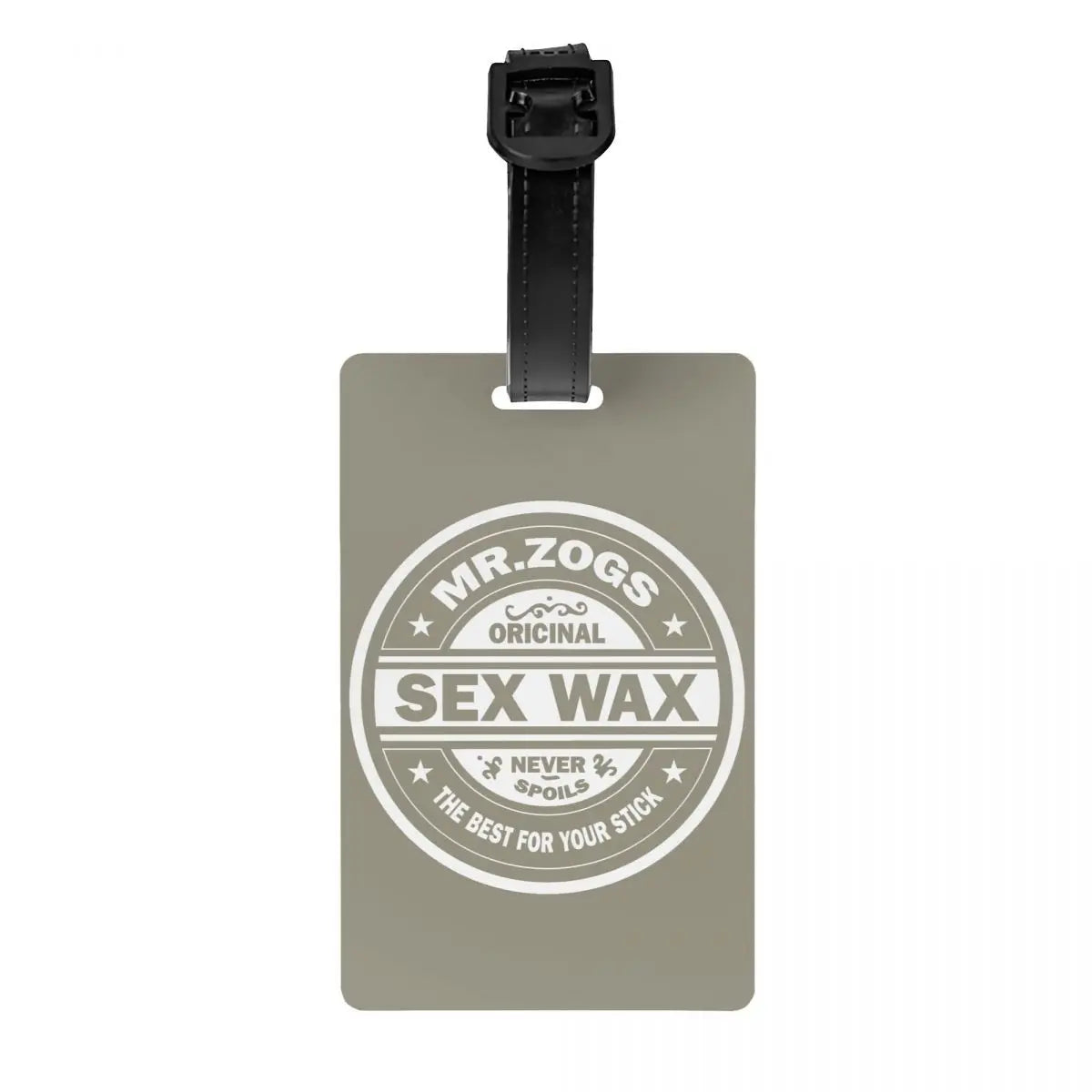 Custom Mr Zogs Sex Wax Luggage Tag With Name Card Surfing Surf Gift Privacy Cover ID Label for Travel Bag Suitcase
