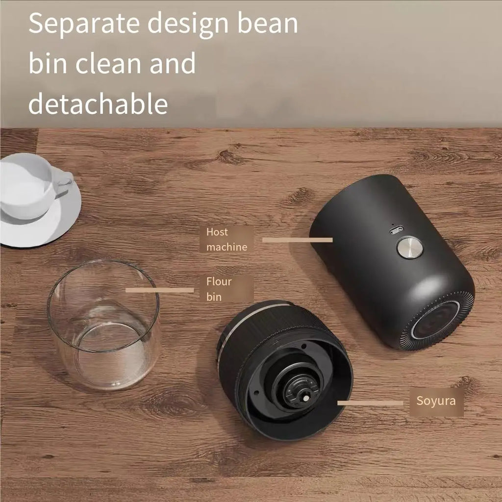 Grinder Small Hand Coffee Machine Household Usb Portable Automatic Grinder Hand Grinding Rotary Adjustment Grinding Gear Coffee