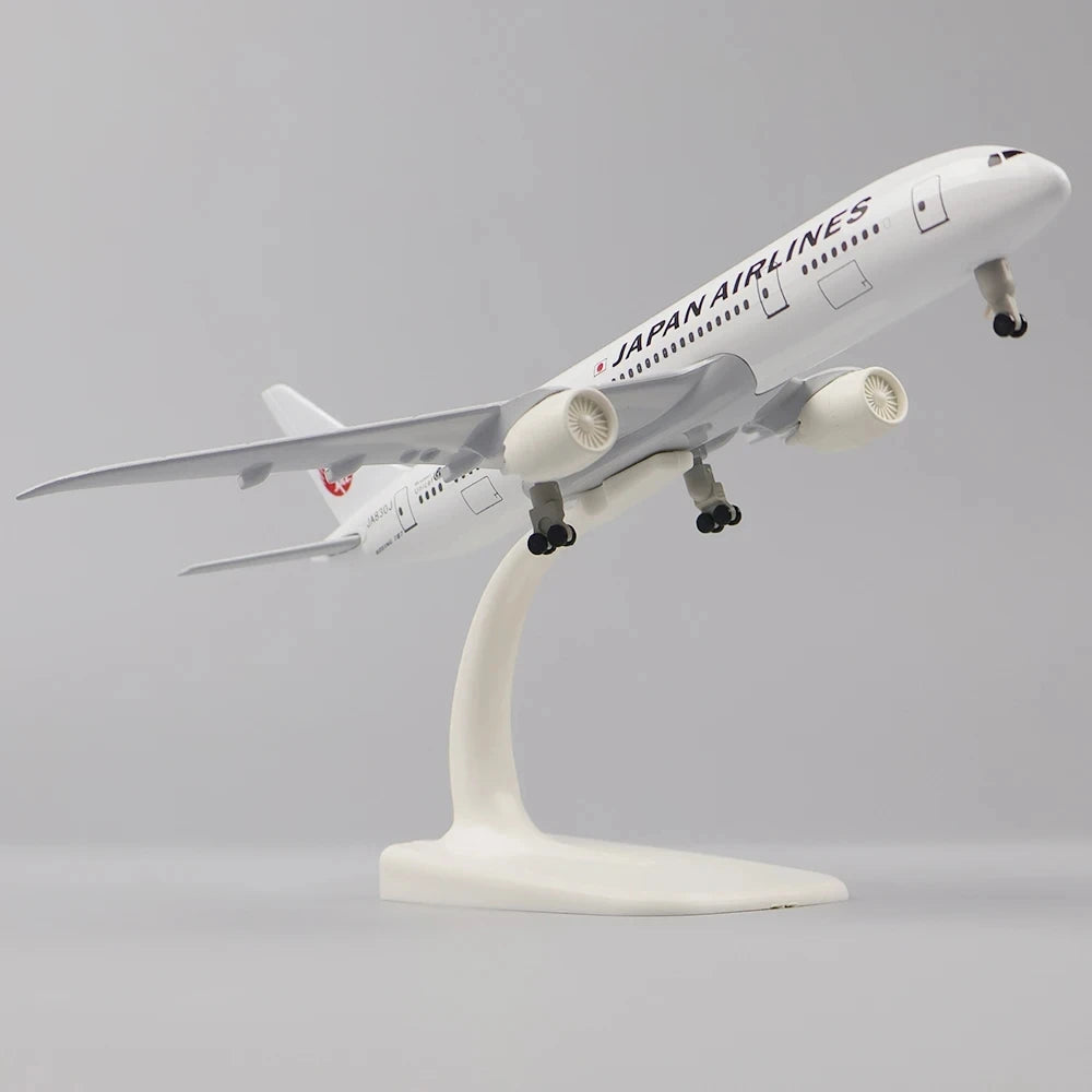 20cm Plane Model Toy Alloy Metal Air Japan Airlines B787 Airways Diecast Airplanes Building Kit with Wheels for Collection Plane
