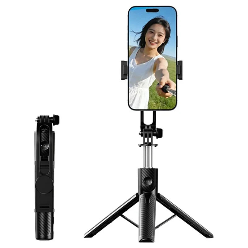 Bluetooth Selfie Stick Tripod 100cm Extendable Wireless Remote Foldable Phone Stand for Mobile Phone Travel Selfie Vlog Shooting