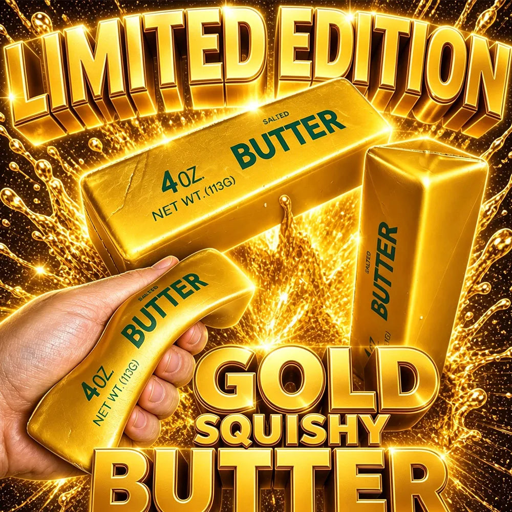 13.5cm Jumbo Golden Butter Squishy Fake Food Slow Rising Soft Squeeze Anti Stress Surprise Party Favor Goodie Bag Stuffer Gift