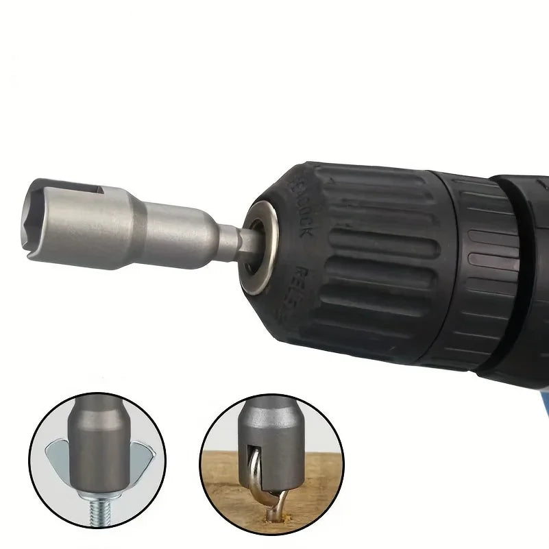 Natural Slotted Butterfly Hole Socket Wrench 65mm Hexagonal Handle Electric Screwdriver Wing Nut Socket Tool