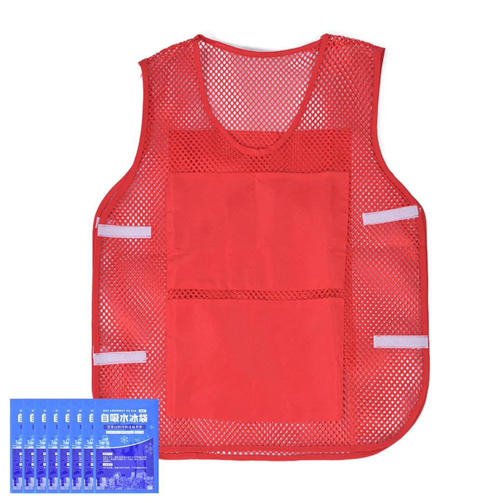 Ice Cooling Vest With 8 Gel Ice Packs Lightweight Breathable Cooling Jacket Summer Work Vest For Construction Workers Gardening