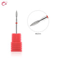 TP Flame Milling Cutter Cuticle Clean Diamond Nail Drill Bit Electric Rotary Manicure Pedicure Drill Bit Burr Polisher Nail Tool