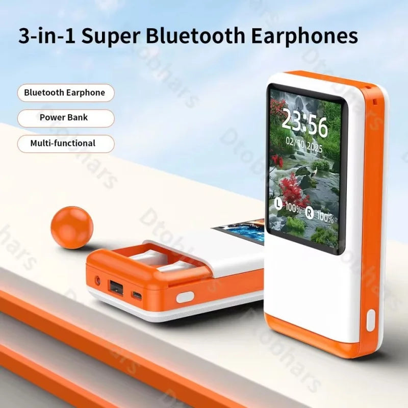 A99BOX Multi Functional Bluetooth Headphones with Touch Control Large Capacity Power Bank and Allin-One Multimedia Travel Essent