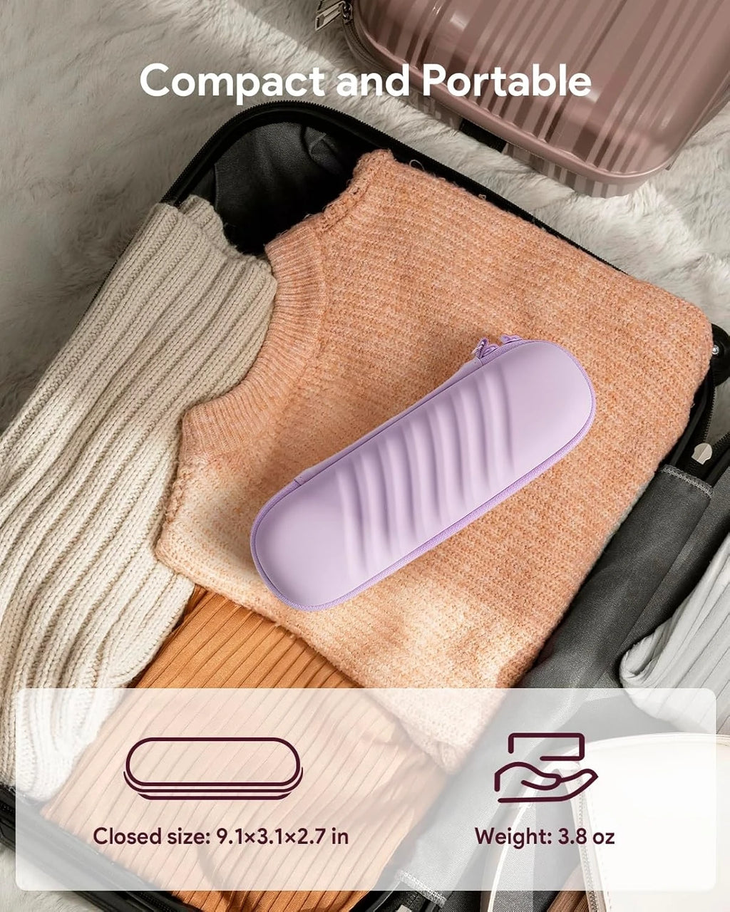 Electric Toothbrush Storage Bag for Oral-B Pro/iO/Philips Sonicare, Multi Use Shockproof Case with Mesh Pocket Covers Protection