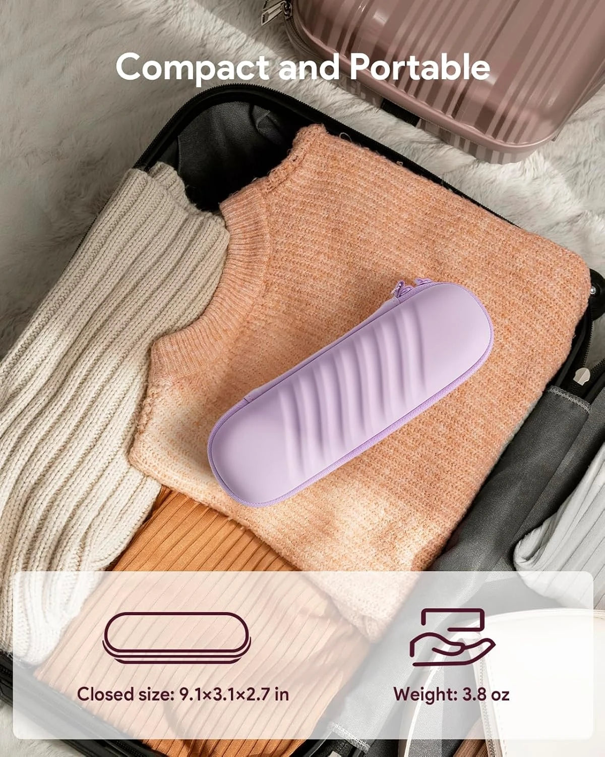 Electric Toothbrush Storage Bag for Oral-B Pro/iO/Philips Sonicare, Multi Use Shockproof Case with Mesh Pocket Covers Protection