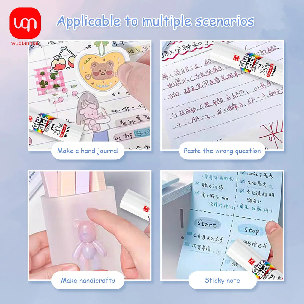 WQN-10PCS White Solid Glue Sticks, Large Capacity for Office,Children’s Craft Classes, School Glue Sticks,Student Supplies 9-36g