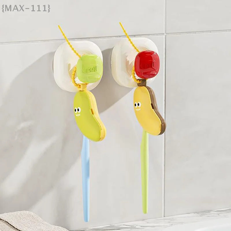 2-in-1 Banana Toothbrush Head Cover Travel Protector Case Portable Toothpaste Capsule Holder Dustproof Hiking Camping Organizer