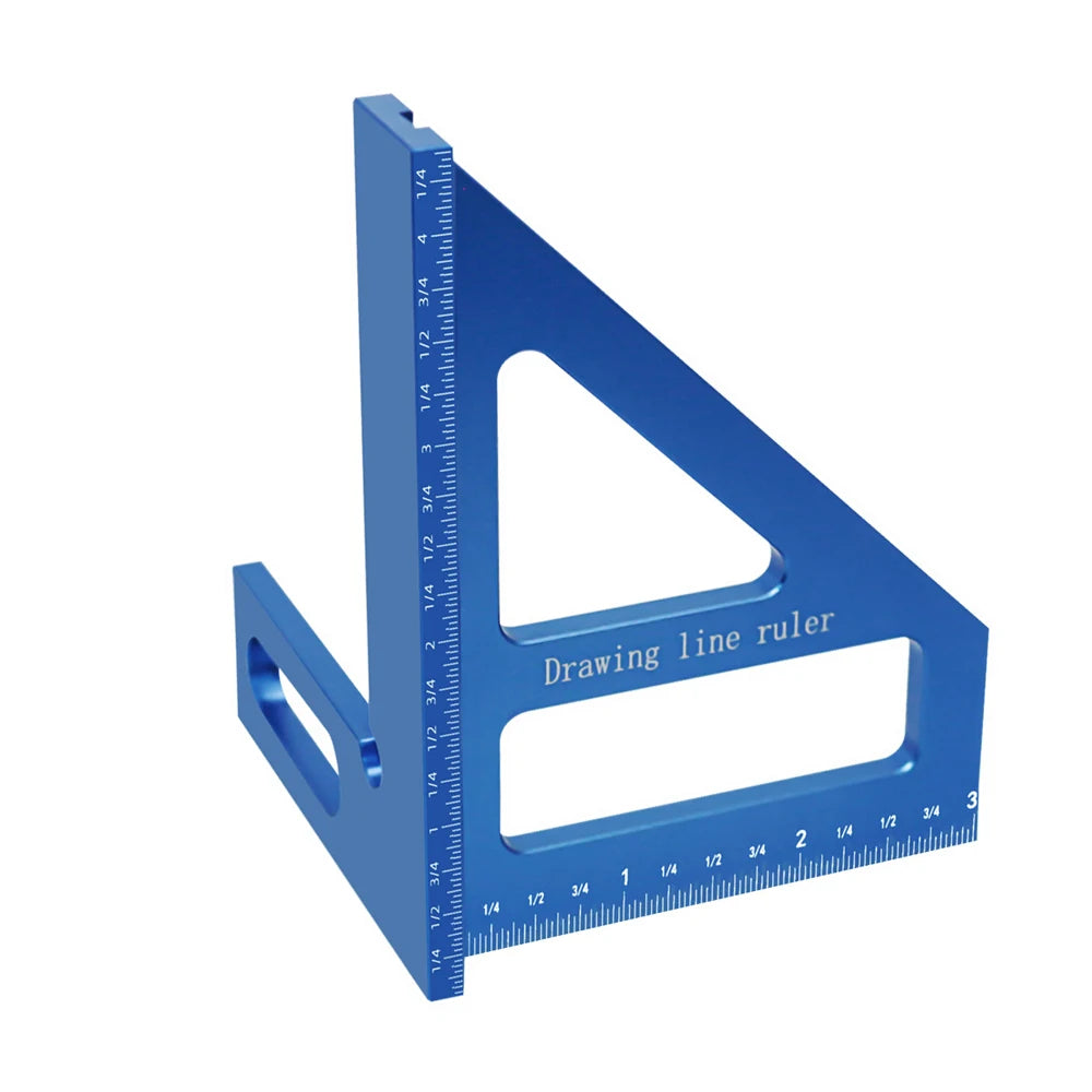 Precision Aluminum Alloy  Miter Triangle Ruler 45°/90° Woodworking Square Protractor  3D  Multifunctional Measuring Toolsolss