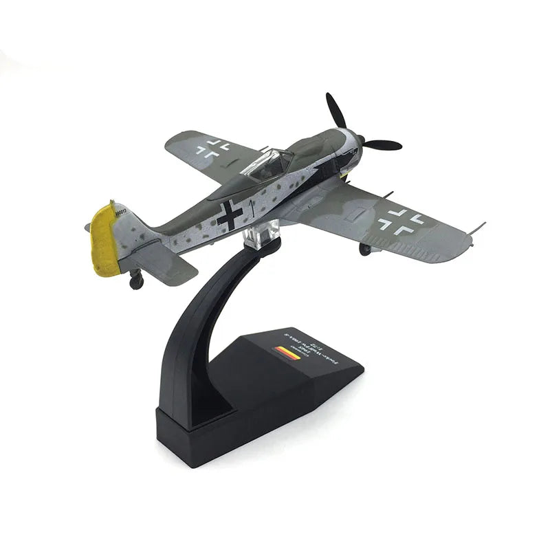72 Fw-190 Fokker Wolfe Alloy Model Realistic Fighter Jet Replica Indoor Collection Gift