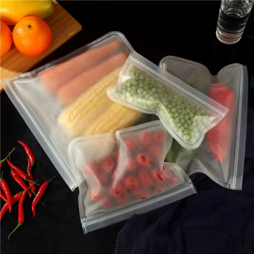 Silicone Food Storage Containers Leakproof Containers Reusable Stand Refrigerator Fresh Wrap Fresh Bag Food Storage Bag